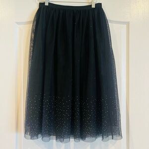 A New Day Womens Tulle Midi Skirt with Sparkles, Size S
